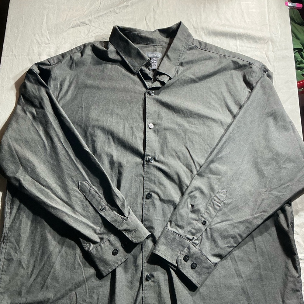 Van Heusen Charcoal Casual Button-Down Shirt